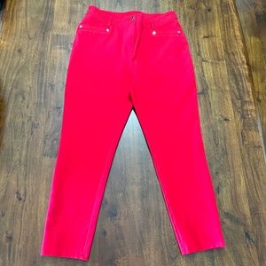 Chicos So Slimming Red Slacks NWOT Size 1